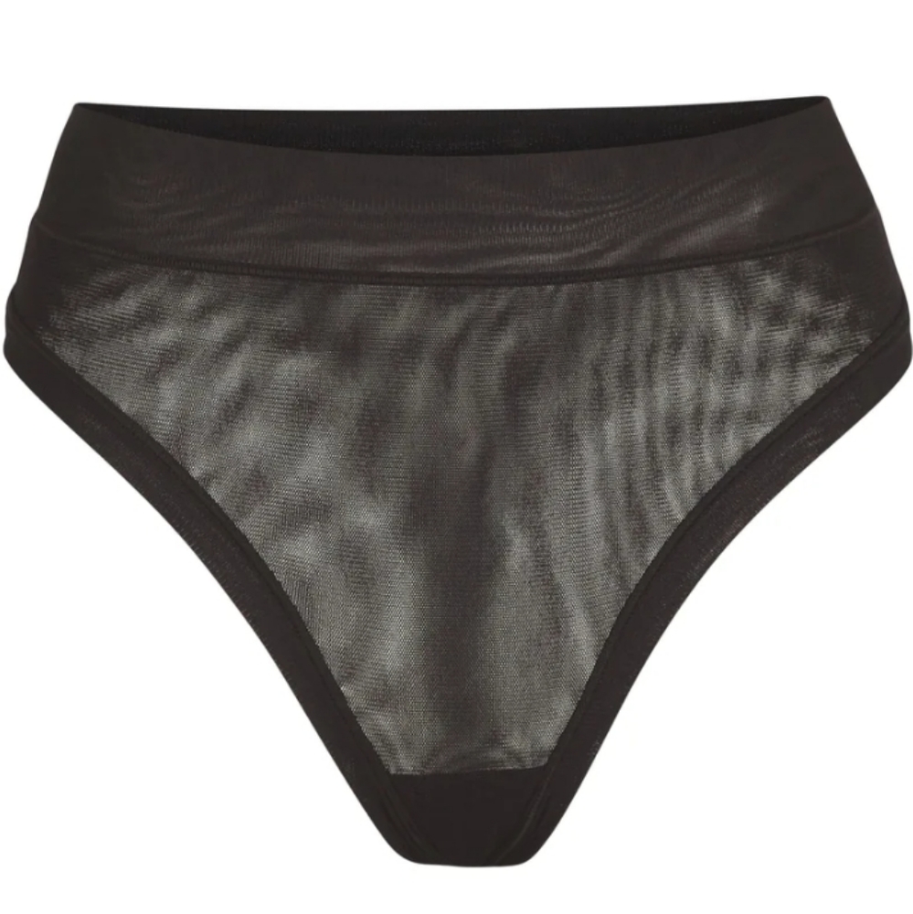 SKIMS summer mesh thong in Onyx